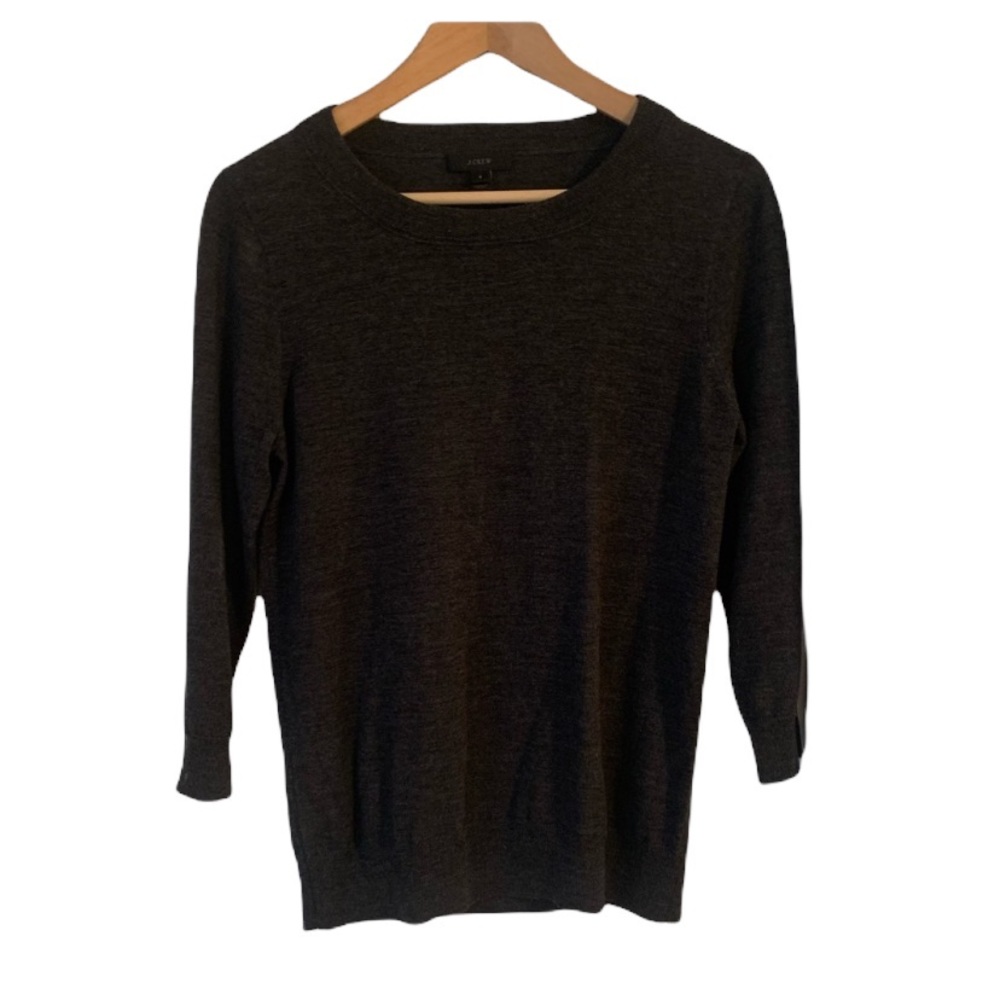 Good condition: J Crew gray wool blend sweater-shirt